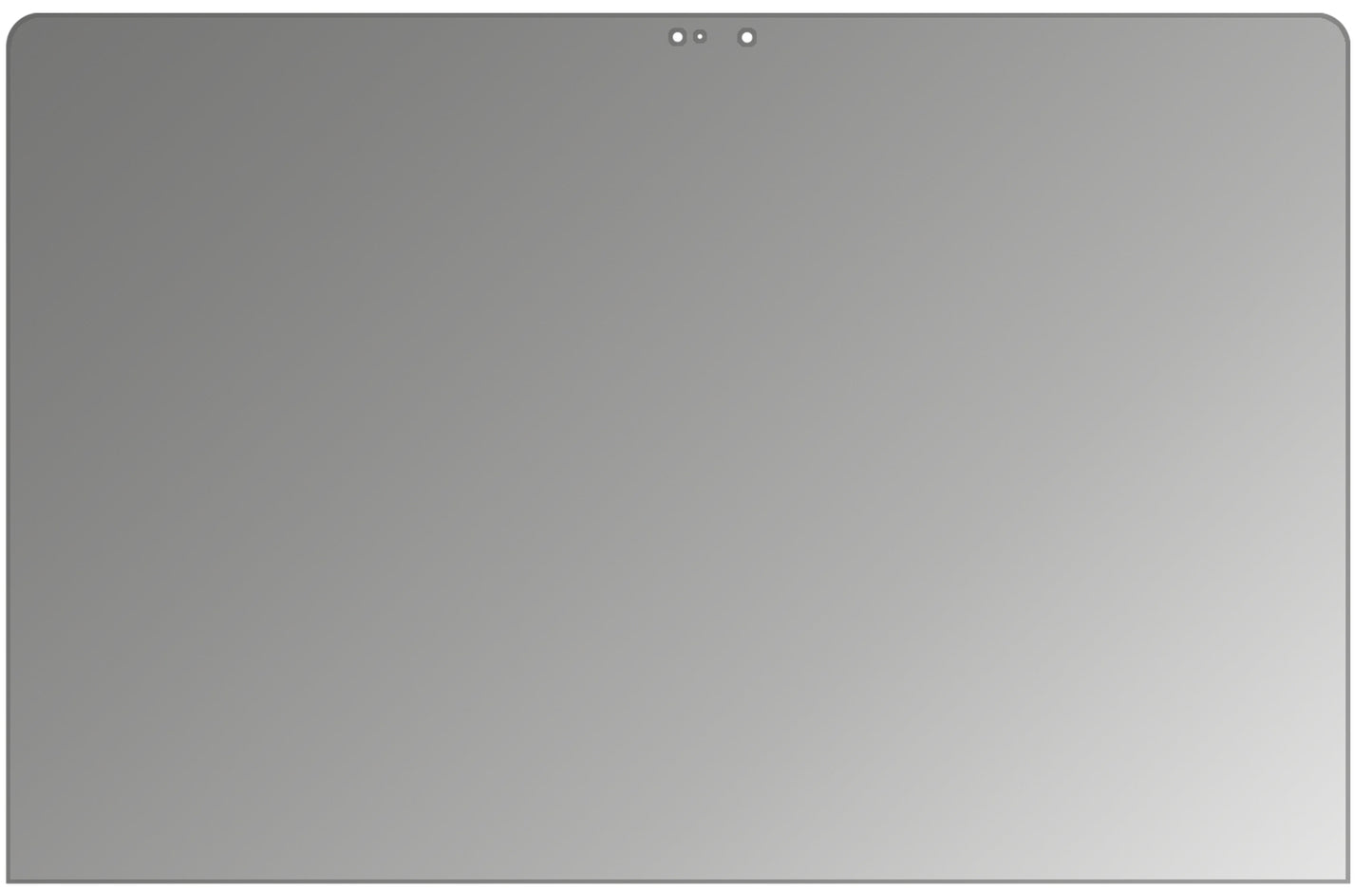 AppleMacBook Pro 13 Zoll 2018 mit aufgebrachtem dipos Displayschutz, der seitliche Einblicke blockiert
