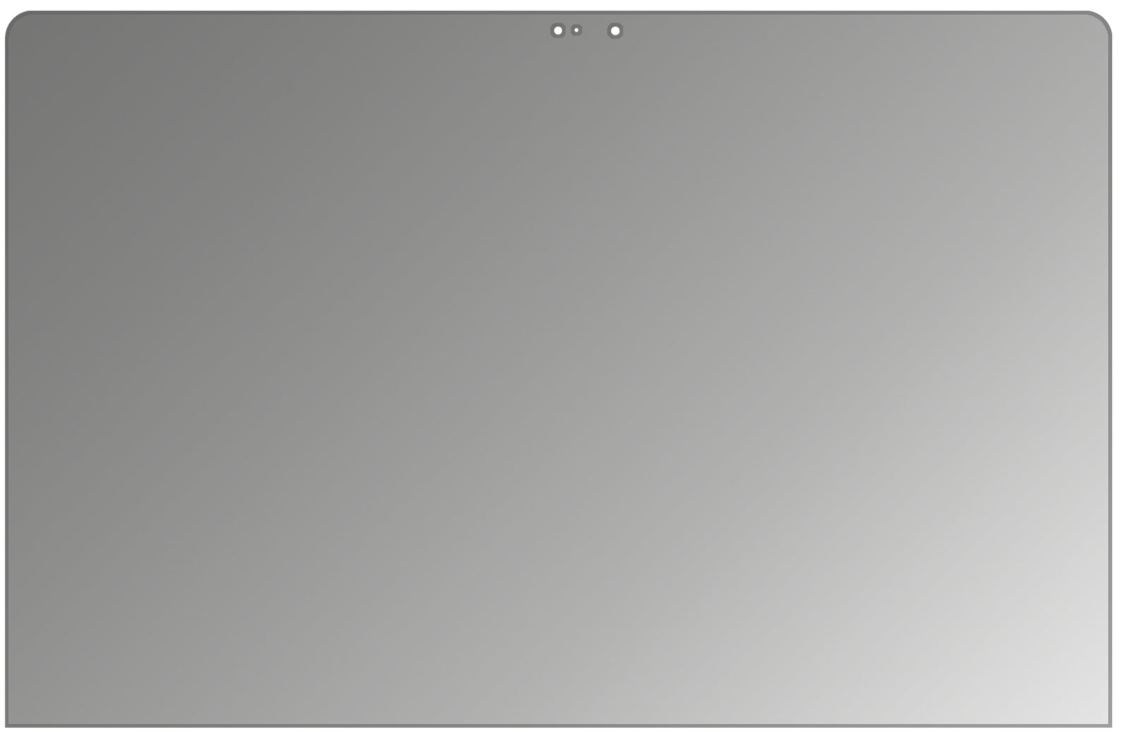 AppleMacBook Pro 13 Zoll 2018 mit aufgebrachtem dipos Displayschutz, der seitliche Einblicke blockiert