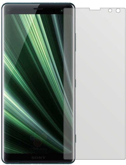 SonyXperia XZ3 mit aufgebrachter dipos Displayschutzfolie, die lästige Fingerabdrücke minimiert