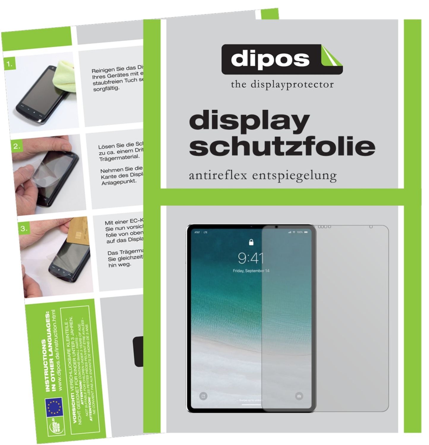 2x Screen Protector for Apple iPad Pro 11 Zoll (2018) Protection Anti Glare
