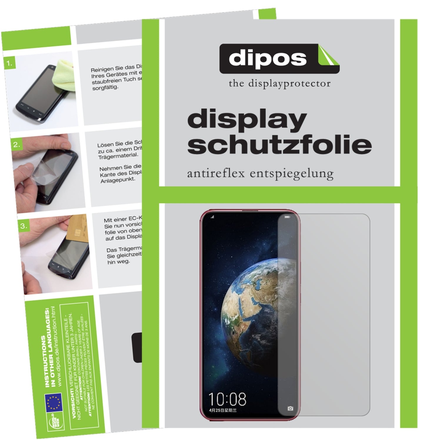 Matte Displayschutzfolie von dipos passend für Honor Magic 2, präziser Zuschnitt und blasenfrei montiert