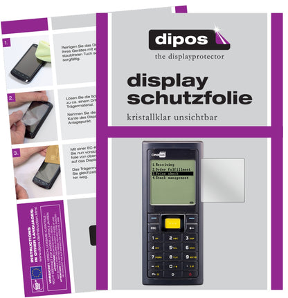 Klare Displayschutzfolie von dipos passend für Cipherlab 8260, präziser Zuschnitt und blasenfrei montiert