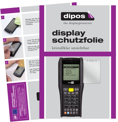 Klare Displayschutzfolie von dipos passend für Cipherlab 8470, präziser Zuschnitt und blasenfrei montiert