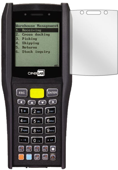 Cipherlab8470 mit aufgebrachter dipos Displayschutzfolie, glasklare Darstellung ohne Einschränkungen