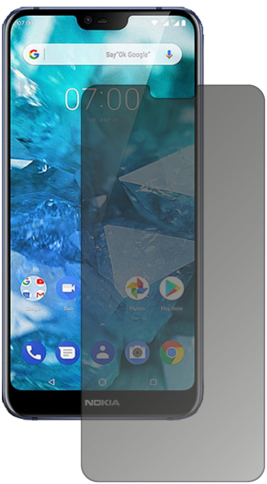 Blickschutzfolie für Nokia 7.1 Plus matt Schutzfolie Privacy