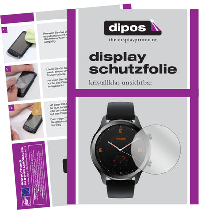 6x Schutzfolie klar für TicWatch C2 Smartwatch Display-Schutzfolie