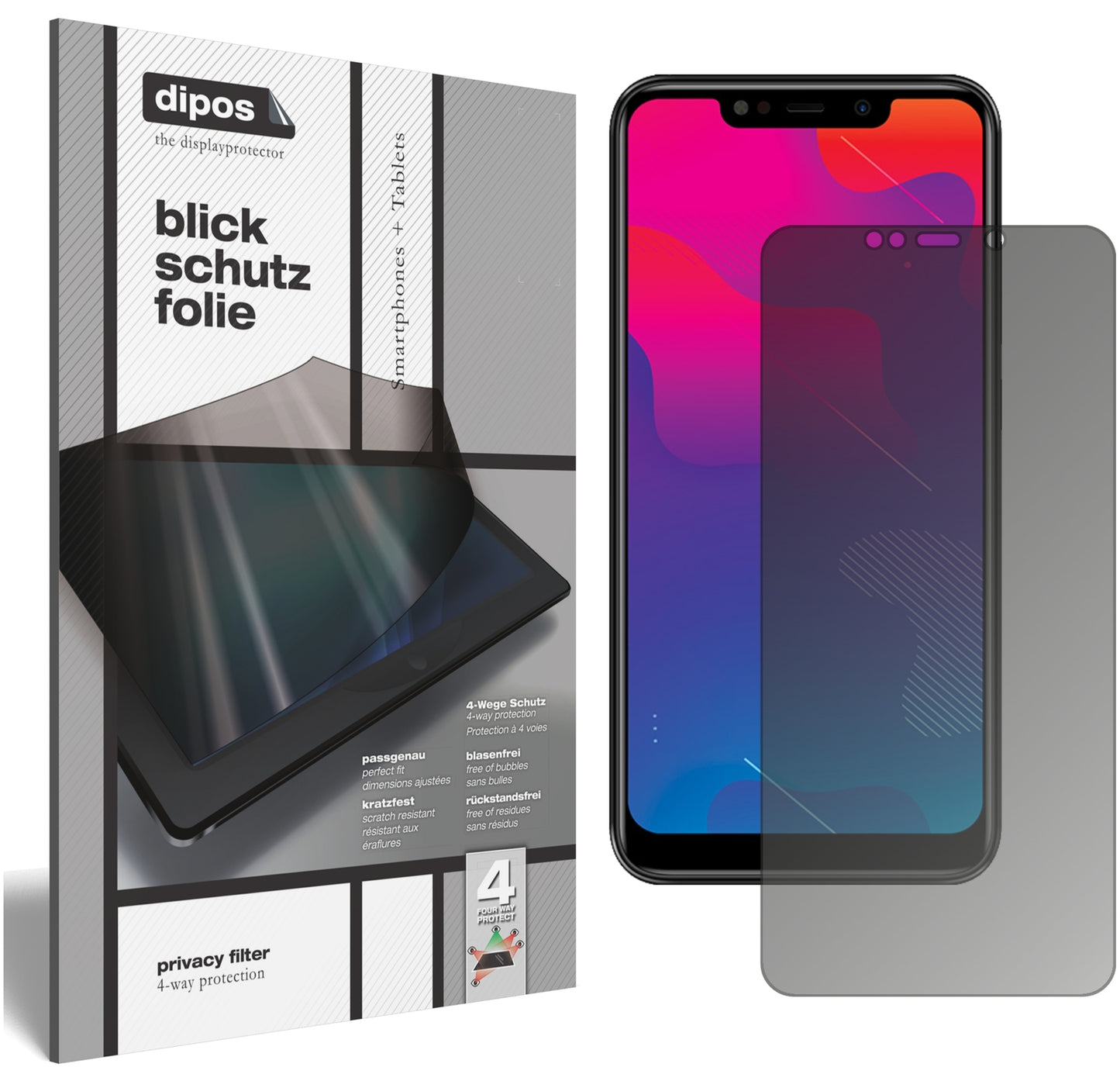 Blickschutzfolie für Panasonic Eluga Z1 matt Schutzfolie Privacy