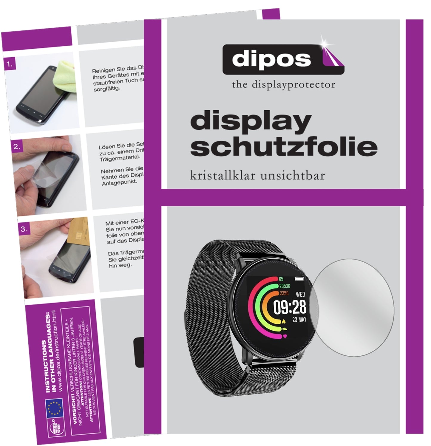 6x Schutzfolie klar für Umidigi Uwatch Display-Schutzfolie