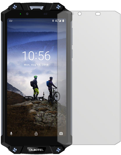 OukitelWP2 mit aufgebrachter dipos Displayschutzfolie, die lästige Fingerabdrücke minimiert