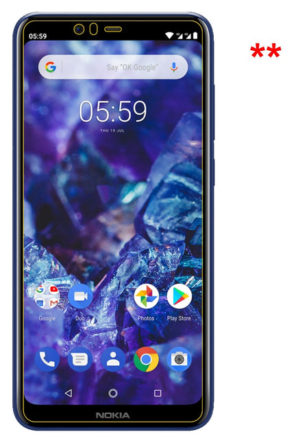 Privatsphäre-Schutz durch Sichtschutz-Folie passend zugeschnitten für Nokia 5.1 Plus