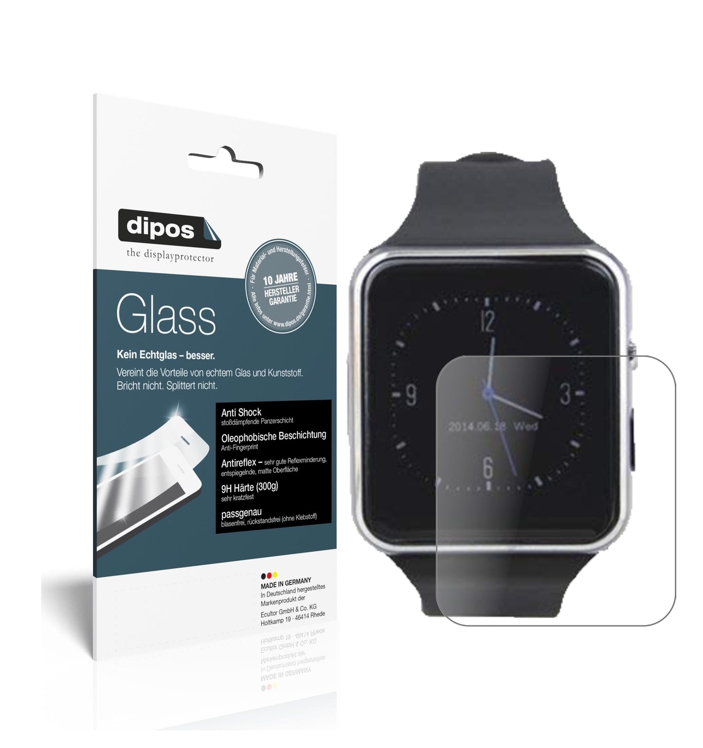 2x 9H Schutzfolie matt für Tagobee TB01 Smartwatch Panzerfolie