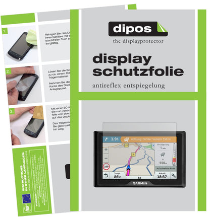 2x Screen Protector for Garmin Drive 5 MT-S EU Protection Anti Glare dipos
