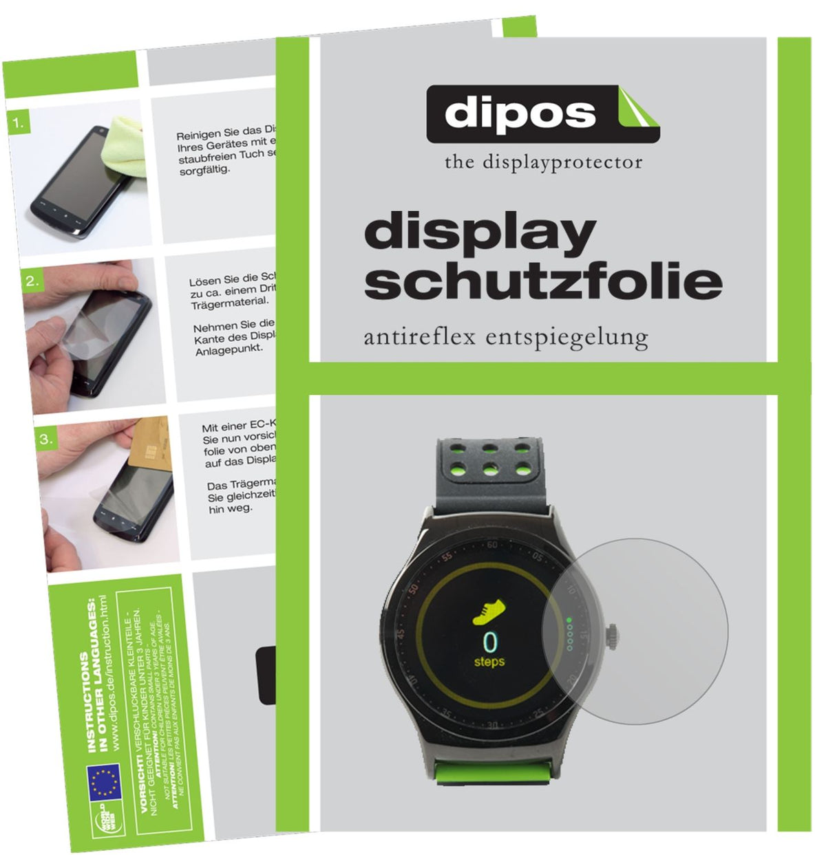 6x Screen Protector for DENVER SW-450 Smartwatch Protection Anti Glare dipos