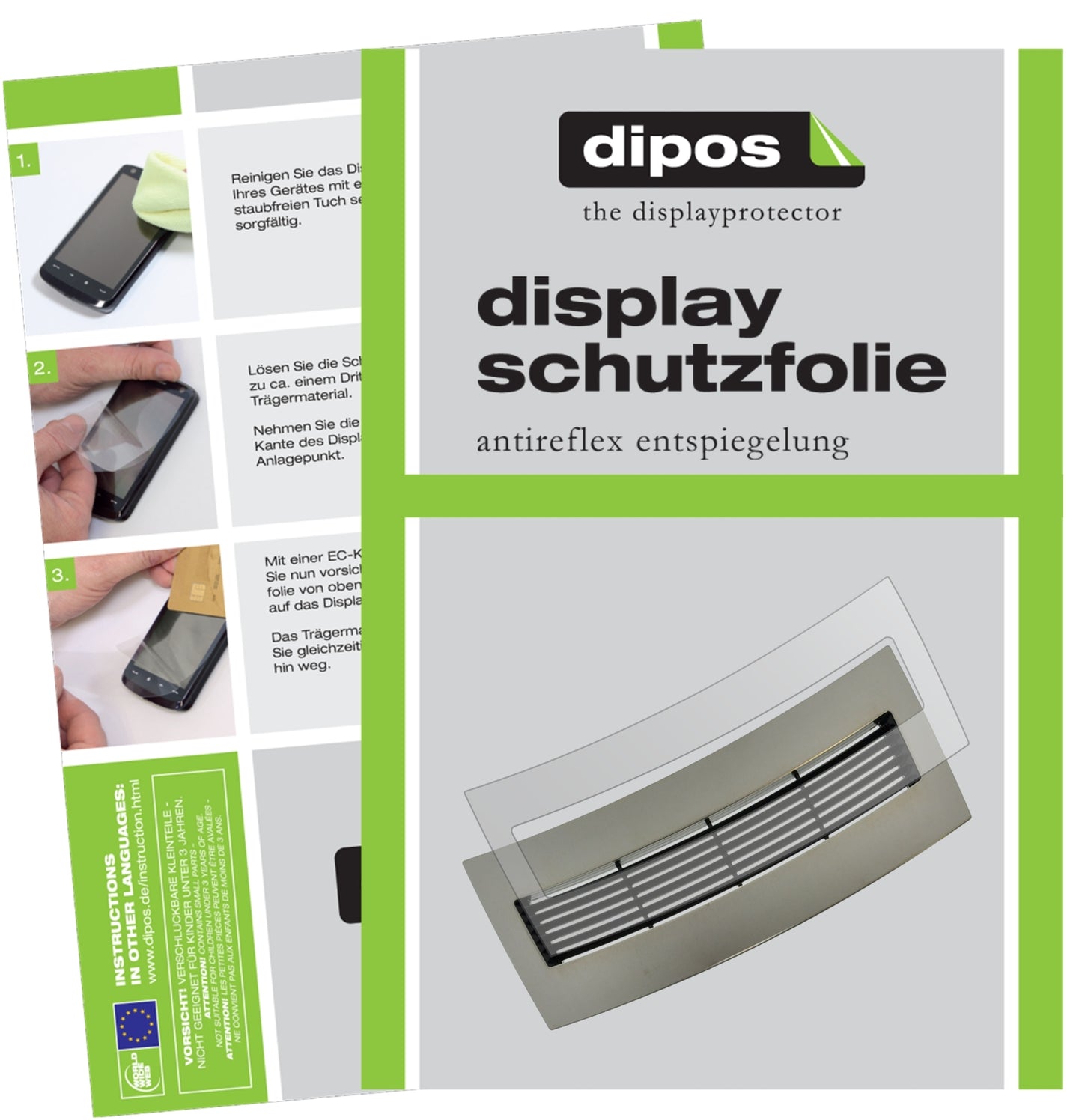 Matte Displayschutzfolie von dipos passend für Jura J500 Tropfblech, präziser Zuschnitt und blasenfrei montiert