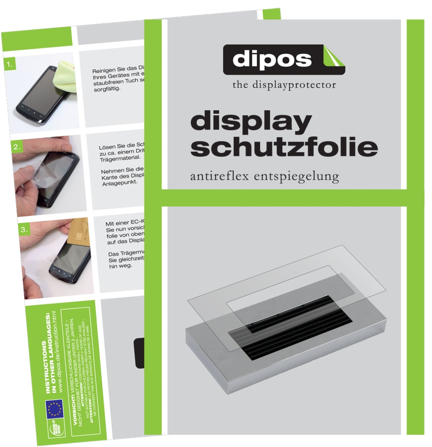 Matte Displayschutzfolie von dipos passend für Jura A7 Tropfblech, präziser Zuschnitt und blasenfrei montiert