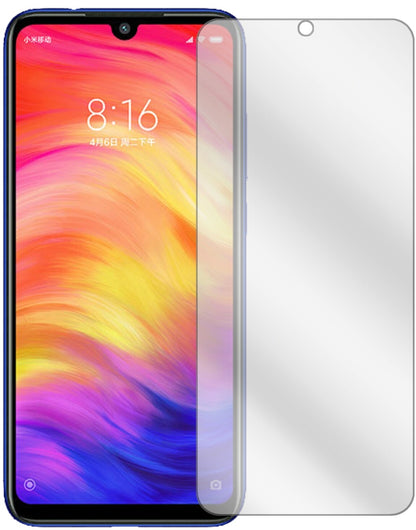 XiaomiRedmi Note 7 Pro mit aufgebrachter dipos Displayschutzfolie, glasklare Darstellung ohne Einschränkungen