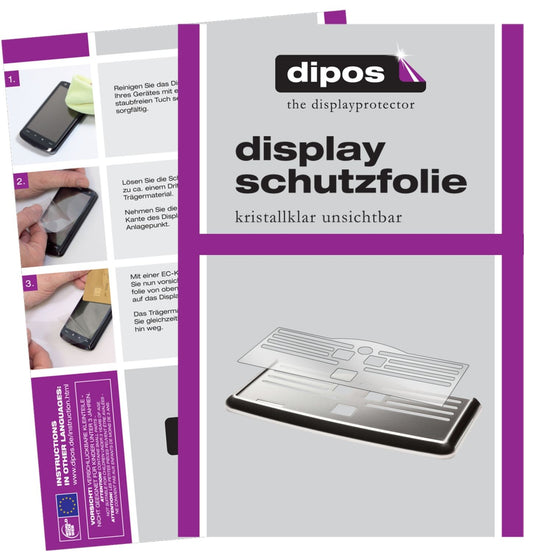 Klare Displayschutzfolie von dipos passend für Philips EP5335/10 Tropfblech, präziser Zuschnitt und blasenfrei montiert