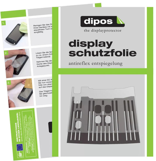 Matte Displayschutzfolie von dipos passend für DeLonghi Dinamica ECAM 350.35.SB Tropfblech, präziser Zuschnitt und blasenfrei montiert