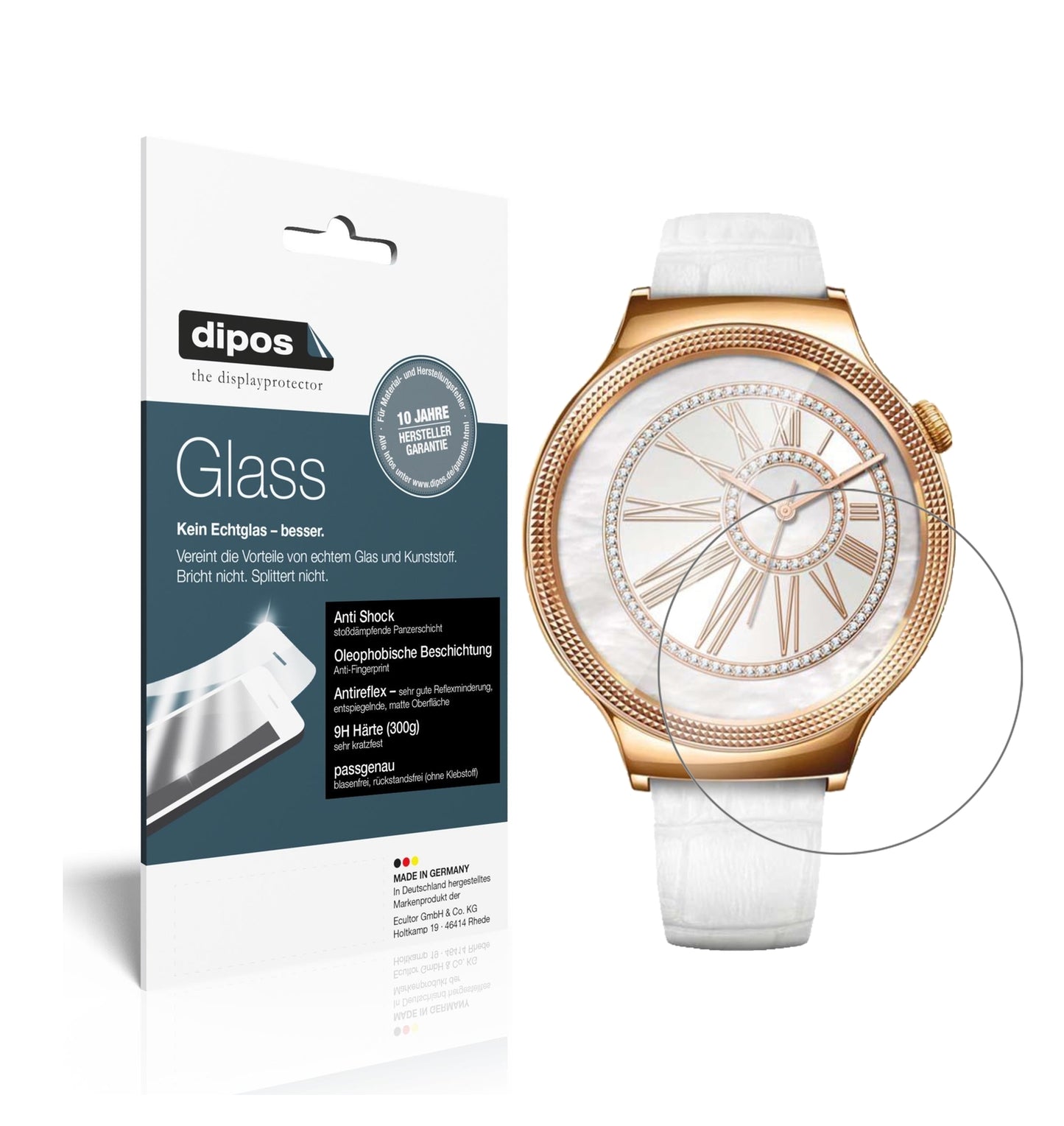 2x 9H Schutzfolie matt für Huawei Watch Jewel Panzerfolie