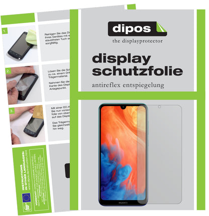 Matte Displayschutzfolie von dipos passend für Honor Play 8A, präziser Zuschnitt und blasenfrei montiert