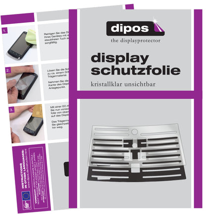 2x Schutzfolie klar für Philips EP3551/00 Tropfblech Display-Schutzfolie