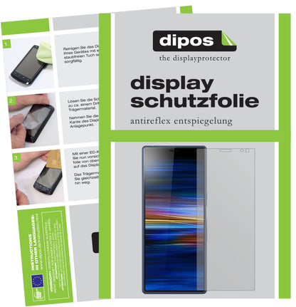Matte Displayschutzfolie von dipos passend für Sony Xperia 10 Plus, präziser Zuschnitt und blasenfrei montiert