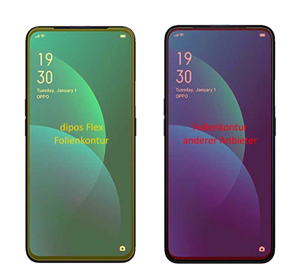 3x Full Cover Screen Protector for Oppo F11 – Covers Curved Edges | dipos