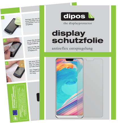 Matte Displayschutzfolie von dipos passend für Ulefone T2 Pro, präziser Zuschnitt und blasenfrei montiert