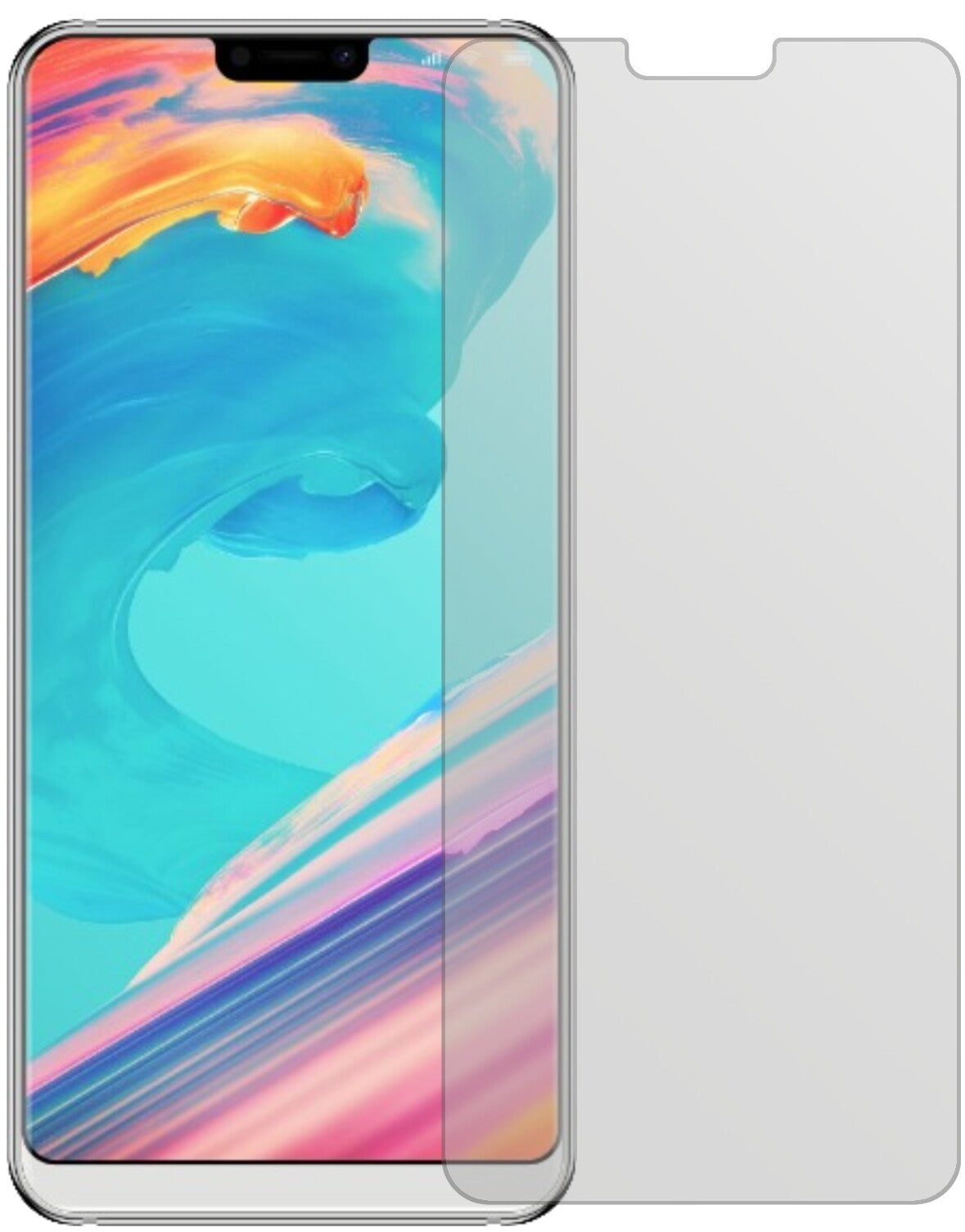 UlefoneT2 Pro mit aufgebrachter dipos Displayschutzfolie, die lästige Fingerabdrücke minimiert