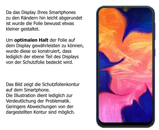 2x 9H Matte Screen Protector for Samsung Galaxy A10 – Anti-Glare, Shatterproof | dipos