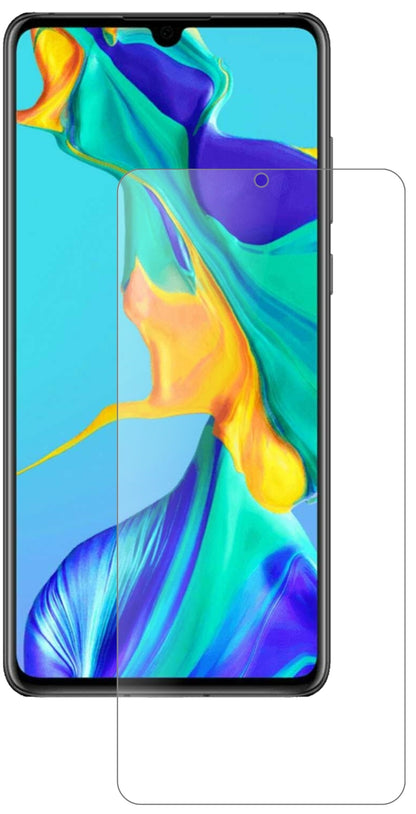 HuaweiP30 mit aufgebrachter dipos Panzerfolie, die lästige Fingerabdrücke minimiert