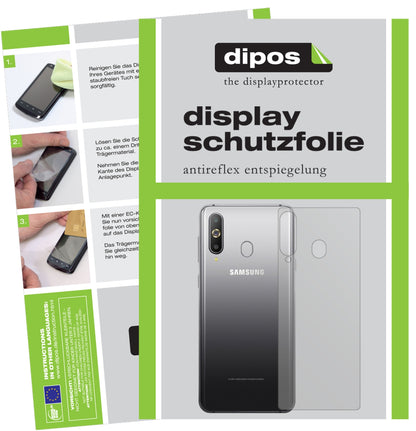Matte Displayschutzfolie von dipos passend für Samsung Galaxy A9 Pro (2019) Rückseite, präziser Zuschnitt und blasenfrei montiert