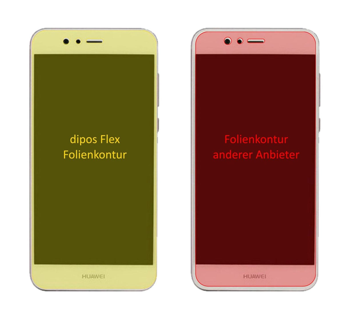 3x Screen Protector for Huawei Nova 2 Protective Film covers 100% dipos Flex