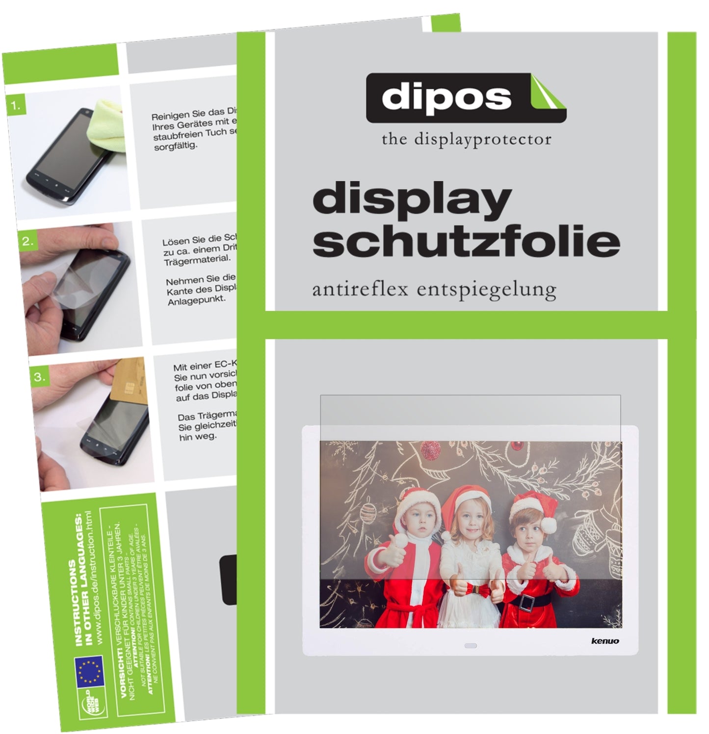 2x Schutzfolie matt für Kenuo 13.3 Zoll Display-Schutzfolie