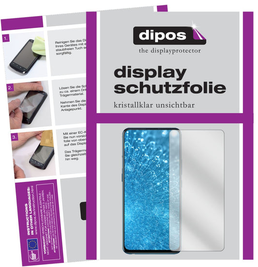 Klare Displayschutzfolie von dipos passend für Vivo V15 Pro, präziser Zuschnitt und blasenfrei montiert