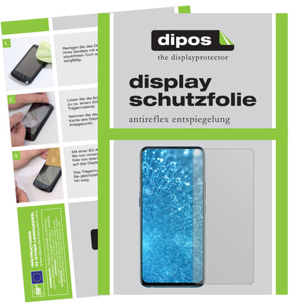 Matte Displayschutzfolie von dipos passend für Vivo S1, präziser Zuschnitt und blasenfrei montiert