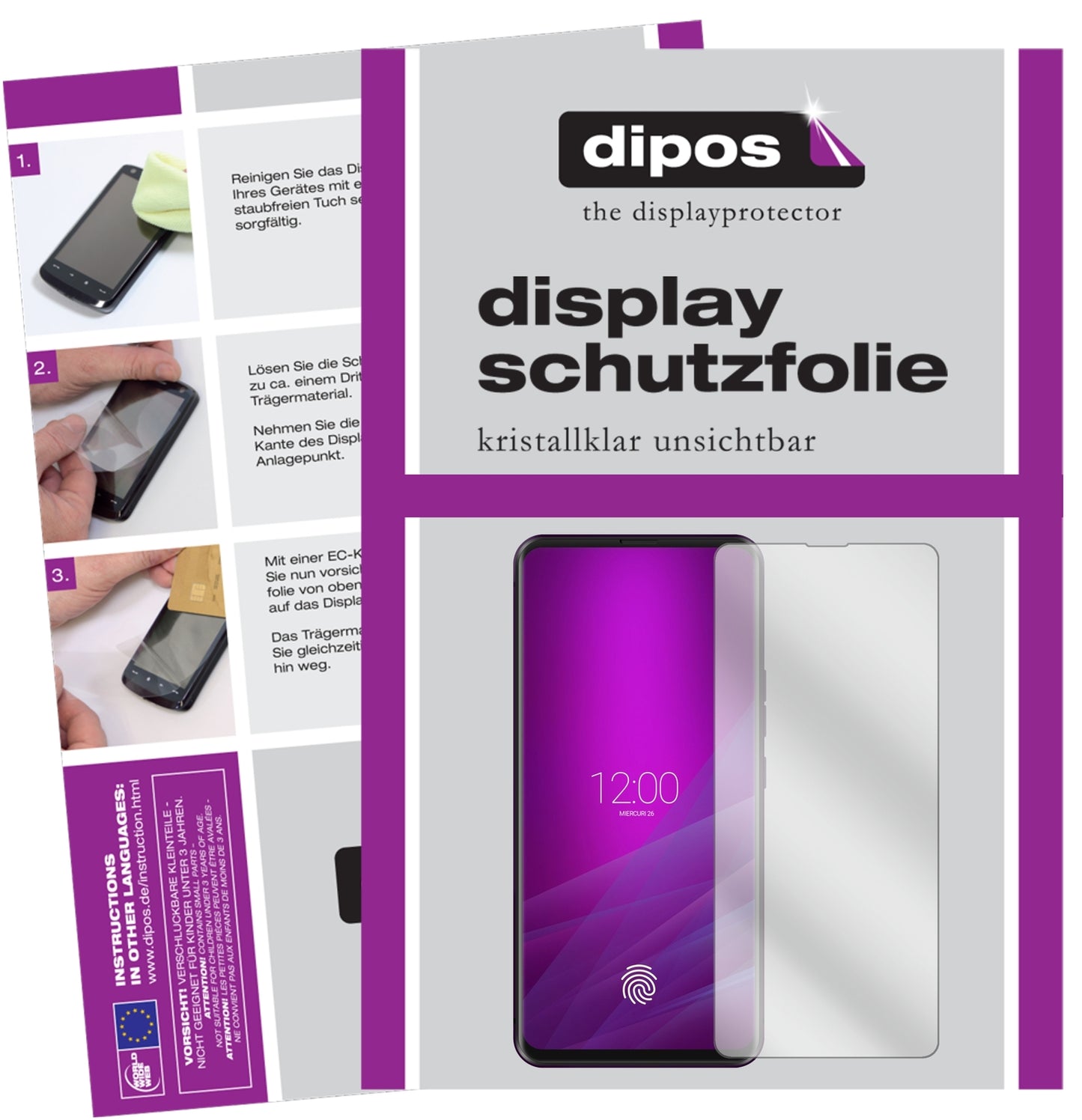 Klare Displayschutzfolie von dipos passend für Allview Soul X6 Xtreme, präziser Zuschnitt und blasenfrei montiert