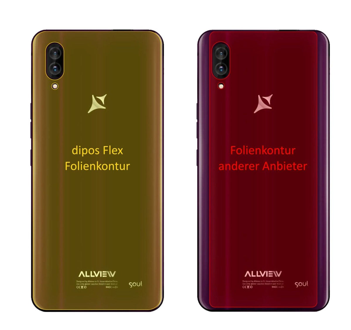 3x Screen Protector for Allview Soul X6 Xtreme back Protective Film covers 100%