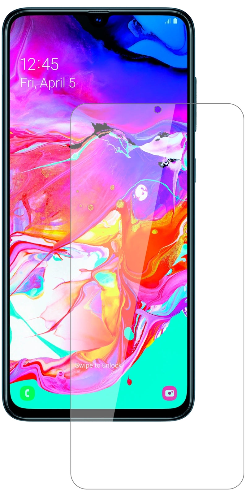 2x 9H Schutzfolie für Samsung Galaxy A70 Panzerfolie