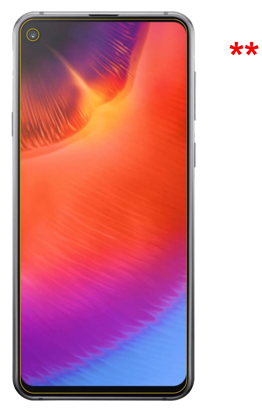 dipos Displayschutz für Samsung Galaxy A60, transparente Oberfläche, perfekte Passform auch für die Rundungen