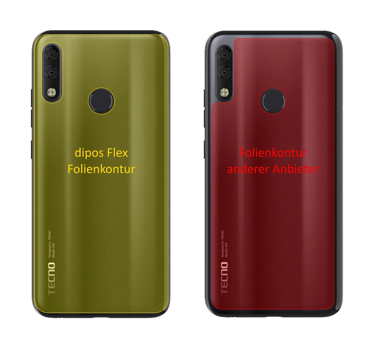 3x Full Cover Back Protector for Tecno Camon 11 Pro – Covers Curved Edges | dipos