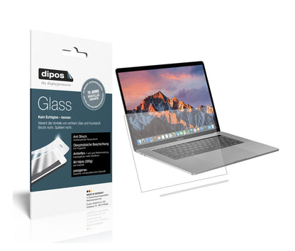 Matte Displayschutzfolie von dipos passend für Apple MacBook Pro 15 Zoll (2019) Touchbar, 9H kratzfest und blasenfrei montiert