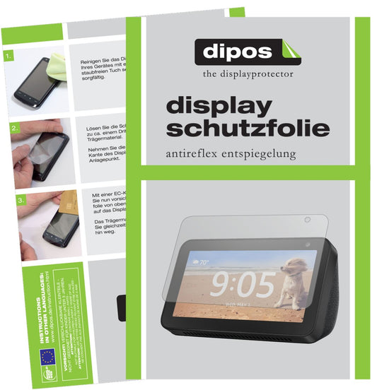 2x Screen Protector for Amazon Echo Show 5 Protection Anti Glare dipos