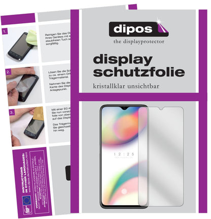 Klare Displayschutzfolie von dipos passend für Oppo Reno Z, präziser Zuschnitt und blasenfrei montiert