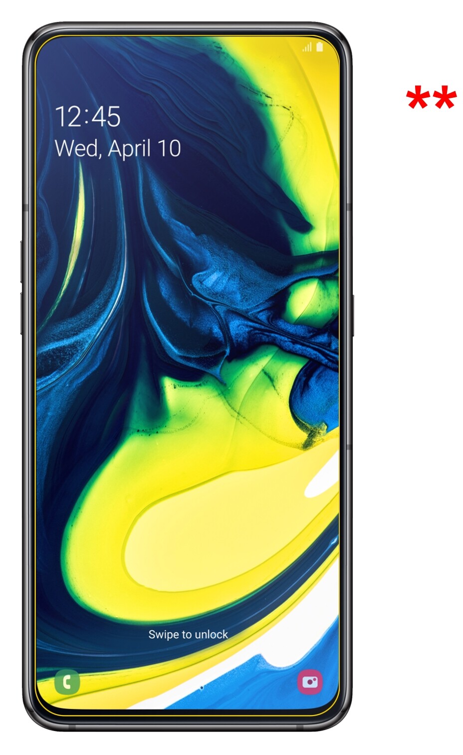 Dünne und klare Folie passend zugeschnitten für Samsung Galaxy A80
