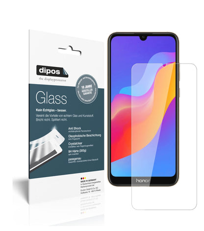 Klare Displayschutzfolie von dipos passend für Honor 8A Pro, 9H kratzfest und blasenfrei montiert