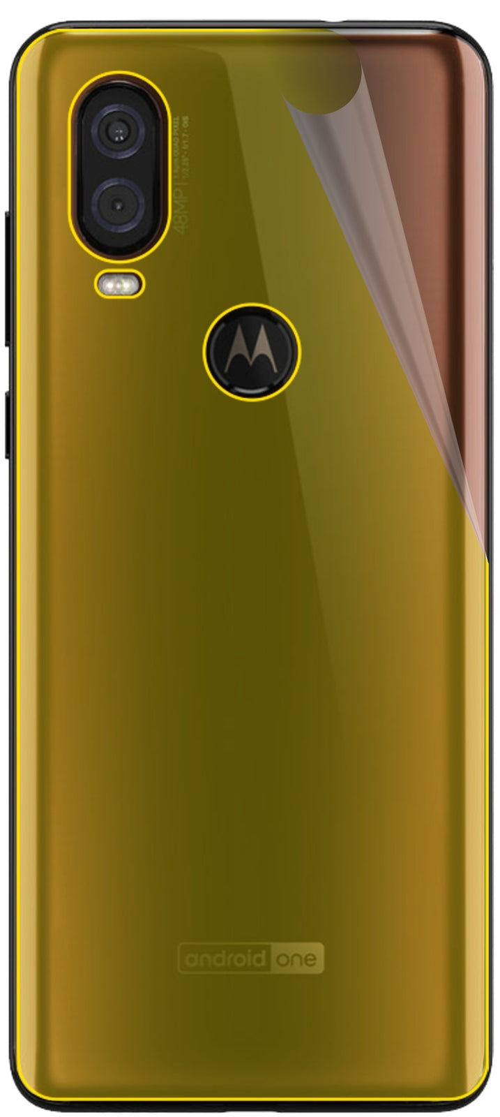 3x 3D Full Cover Schutzfolie für Motorola P50 Rückseite