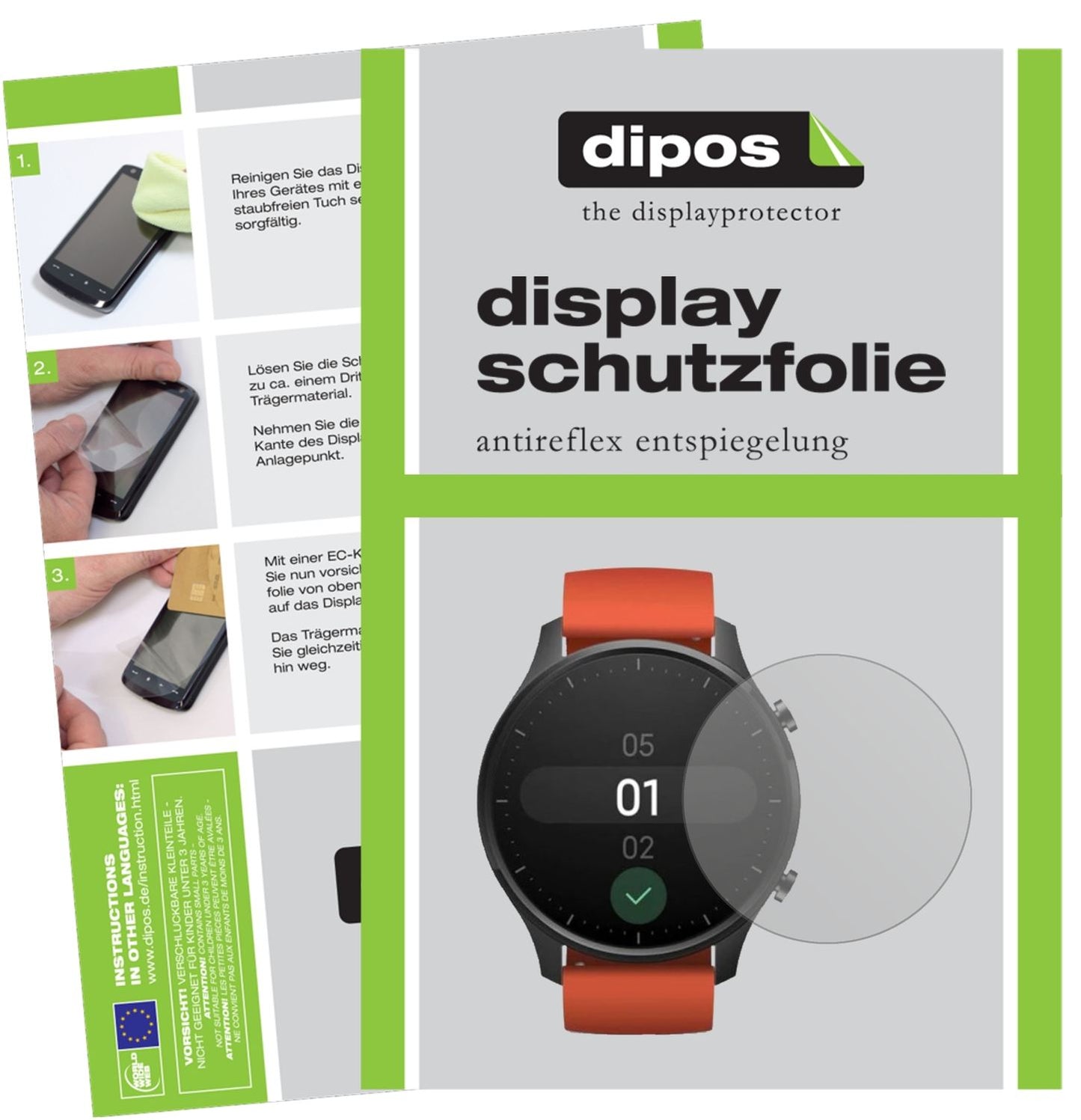 dipos 2x Matte Screen Protector for Xiaomi Mi Watch Color