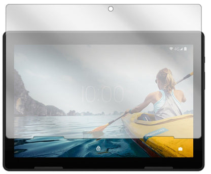 MedionLifetab E10714 mit aufgebrachter dipos Displayschutzfolie, glasklare Darstellung ohne Einschränkungen