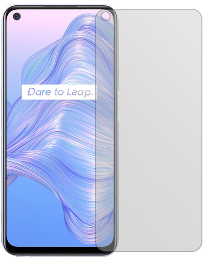 OppoRealme V5 5G mit aufgebrachter dipos Displayschutzfolie, die lästige Fingerabdrücke minimiert